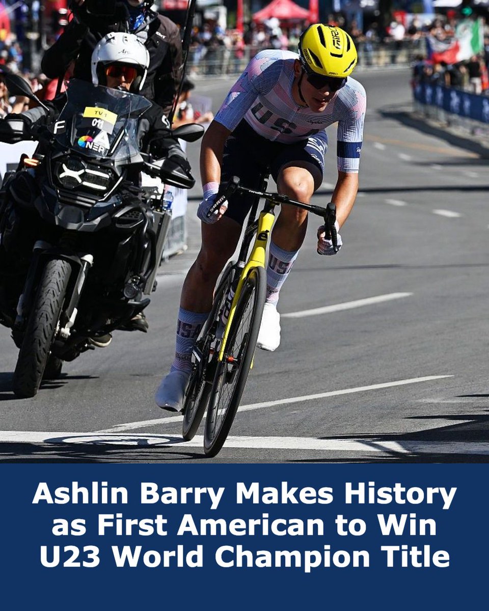 velovelovelo__'s tweet photo. Ashlin Barry celebrates his birthday by becoming the first US male to win the U23 world title in a thrilling solo attack. https://t.co/XxKxacQHCk https://t.co/jqrQQvvlnQ