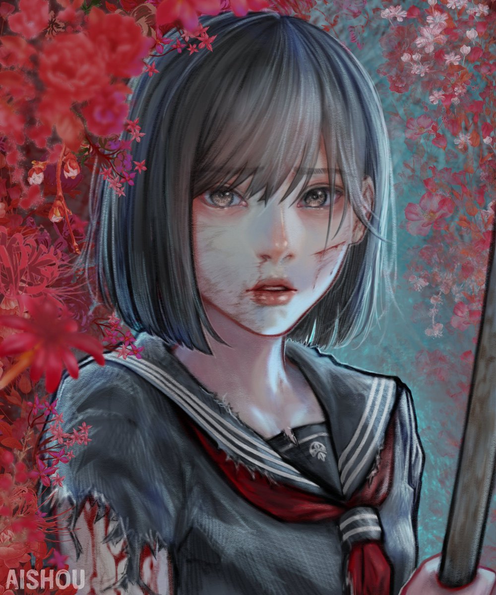 Aishou___'s tweet photo. 1th Anniversary Silent Hill f 
Hinako Shimizu 🌺
#SilentHillf #Hinako https://t.co/67Oq9fhpSP