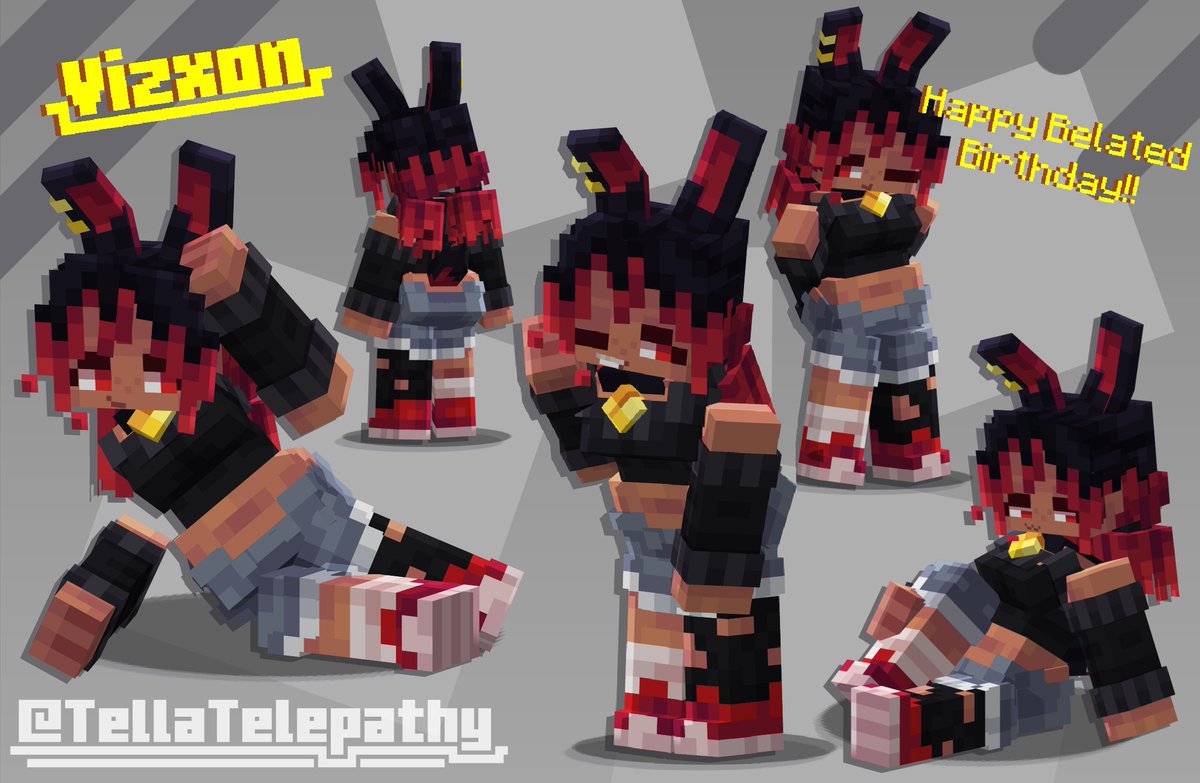 TellaTelepathy's tweet photo. [🔞/🟩]  A VERY belated birthday gift for @Vizxon_ !! ❤️🖤

Sorry it took so long, I was drowning in school activities. 🥹

#minecraftr34 #nsfwtwt #nsfw #mcr34 https://t.co/3y7DBWiJRa