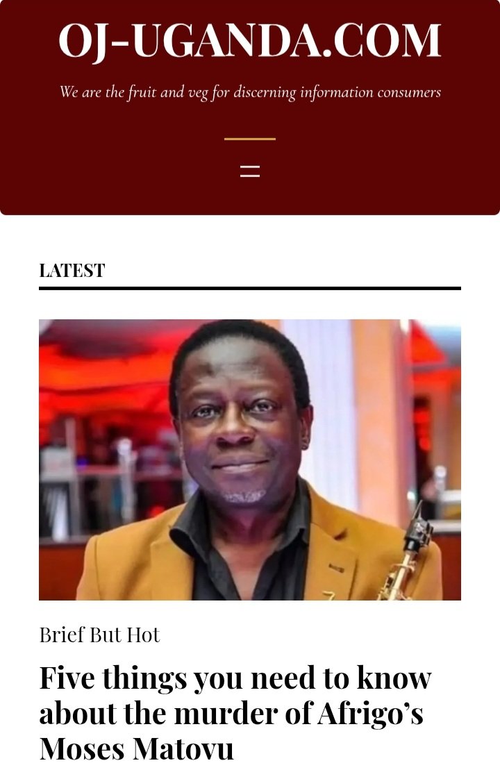 kazbuk's tweet photo. ■ Afrigo Band co-founder Moses Matovu died after an altercation in Kibuli over a woman
■ A security guard has been arrested
■ Matovu hit his head on the tarmac after being punched; the woman remains in police custody
■ 5 things to know
✅️ https://t.co/fXrkQWHB3e https://t.co/20zuSbBiq6