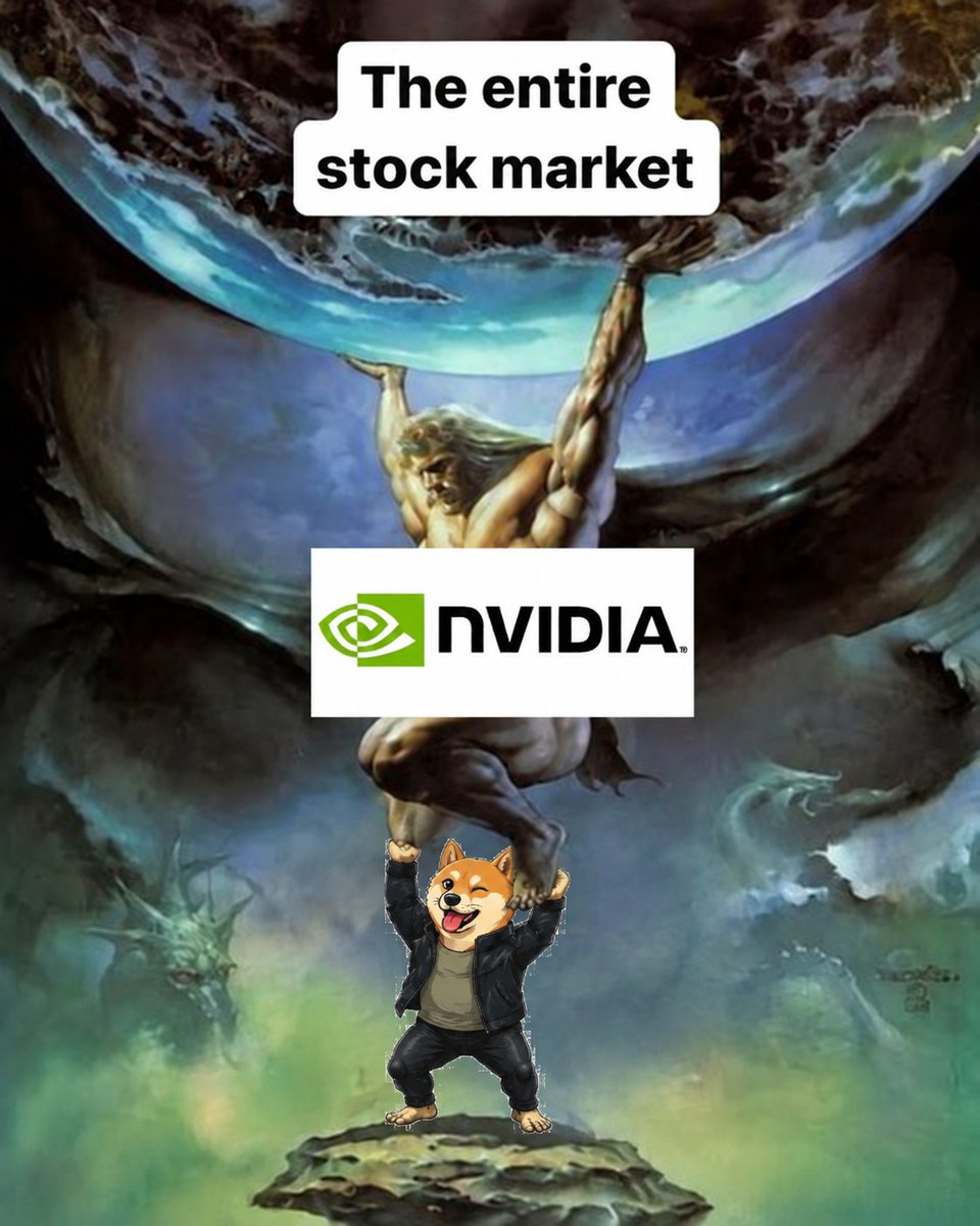 NVDADoge's tweet photo. the timeline gets bored before the story gets good.

the market runs on NVIDIA. NVIDIA runs on the dog. https://t.co/TbeqZlICjx
