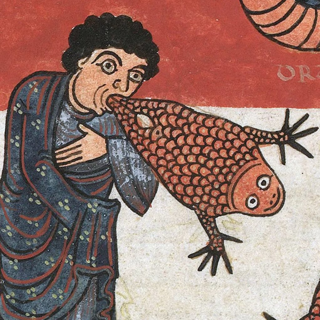 ansthebun's tweet photo. damn i though it was mike but it’s actually an 11 AD drawing of a false prophet spouting heresy so it might be mike https://t.co/qJWVxFLOKb