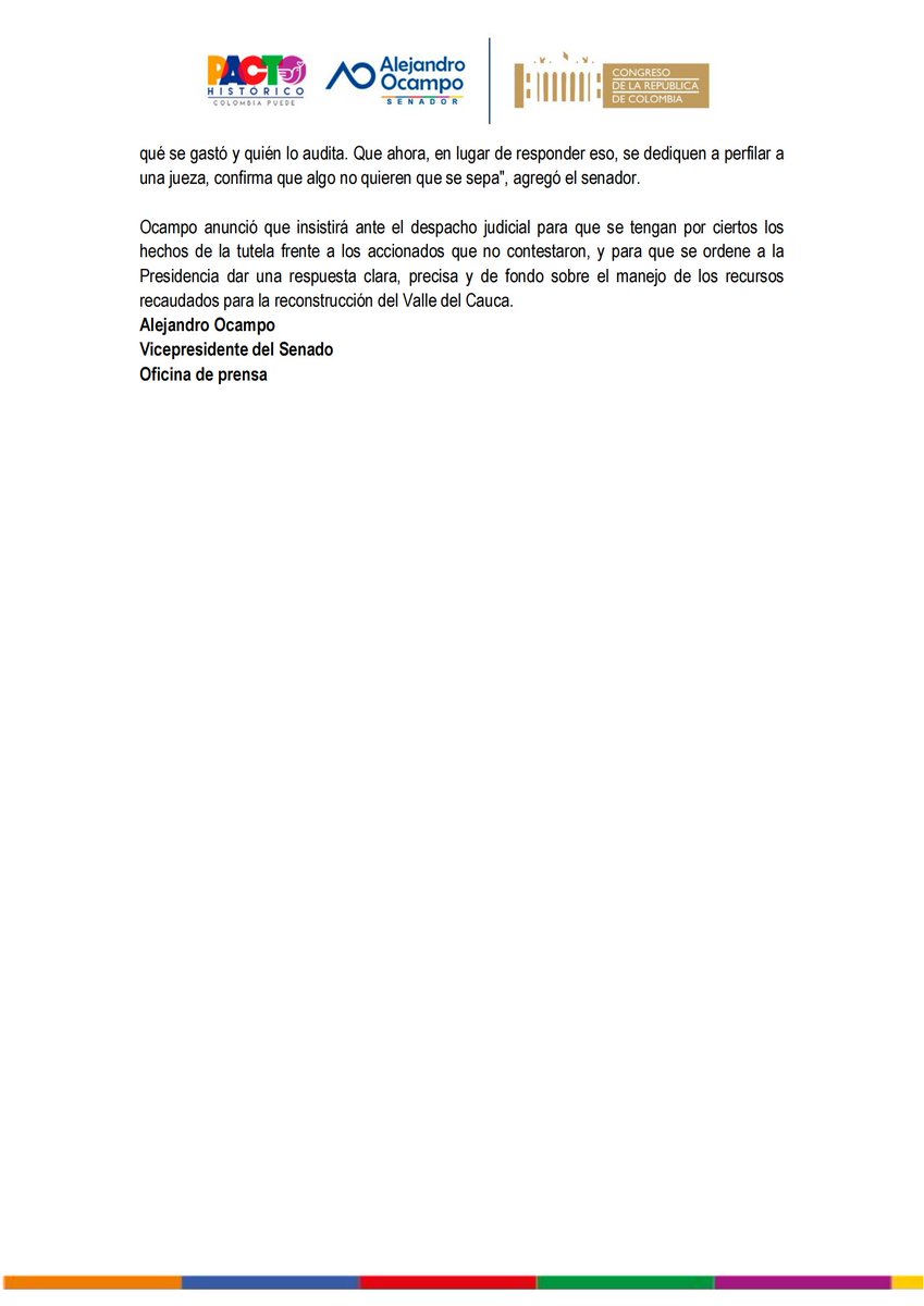 alejoocampog's tweet photo. Le preguntamos algo sencillo: ¿cuánto dinero recaudó la fundación de la primera dama? Su respuesta a la tutela fue perfilar a la jueza que la admitió.
Ni el @MinHacienda, ni la Fundación, ni Ana Lucía Pineda contestaron.
Y el ministro @MinInterior @Rodrigo_Lara_ en Buenaventura: "mejor donar en la fundación de la primera dama". ¿Qué esconden?