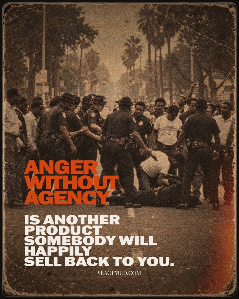 seaofmudapparel's tweet photo. Be angry when anger is earned.
Then point it somewhere useful. Otherwise somebody will monetize that too.
Read TOUCHSTONE 015 ⤵️
https://t.co/8bP1gRjImE
#PersonalAgency #OutrageCulture #Accountability #TouchstoneJournal https://t.co/U56JzMm0kW