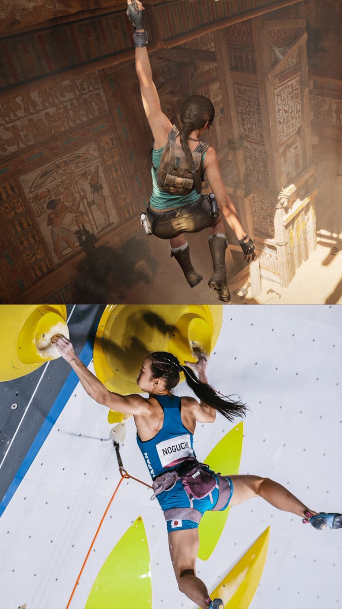 Croft_noyhader's tweet photo. I’m honestly getting tired of seeing people act like Lara Croft being feminine automatically means she was designed for the male gaze.

Lara has ALWAYS been feminine, confident, intelligent, independent and, yes, sexy. That has always been part of her identity. She became an icon because she resonated with girls and boys, women and men, across generations. You can’t just erase that part of her character because the way we talk about female characters has changed.

And I genuinely think some people have no idea what women who climb actually look like 😭 I spend enough time in the gym to see the women who climb regularly, and no, they don’t suddenly turn into Hulk because they climb. They tend to develop a very strong back, defined shoulders and toned arms while staying relatively lean. Being lighter and not carrying unnecessary bulk can actually be an advantage when you’re constantly lifting and moving your own body weight.

So yes, Lara can have a feminine body AND be an incredibly skilled climber, carry weapons, survive dangerous environments and climb mountains. These things are not mutually exclusive.

And another thing people seem to forget: yes, Tomb Raider has been moving towards a more realistic visual style, especially with its graphics and overall presentation, but that does NOT mean the game is supposed to be realistic in the same way as something like Uncharted.

Lara is still an extraordinary adventurer. Her abilities are beyond what the average person could realistically do. That’s literally part of the fantasy of Tomb Raider. Making the world and characters look more realistic doesn’t mean every aspect of Lara has to suddenly follow real-world limitations.

And can we PLEASE stop acting like a woman wearing shorts, a tank top or having cleavage automatically means she was created specifically for men? That’s such a reductive way of looking at female characters.

Her classic outfit is iconic. Her femininity is iconic. Her confidence is iconic. None of that prevents her from being a badass adventurer.

You can prefer a different body type or a more realistic art direction, that’s completely fine. But acting like Lara being feminine is somehow a flaw, or proof that she was made for men, completely misses the point of the character.

And honestly, if you actually know Tomb Raider, you should know Lara has always been much bigger than that. She has inspired girls, women, men and queer people for decades. Reducing her to “a hot woman made for men” is ironically doing exactly what you claim you’re against.

So personally, I’m so excited for Tomb Raider Legacy of Atlantis to be out and put my hand on it ! I’m so excited to explore the lore 🥹✨