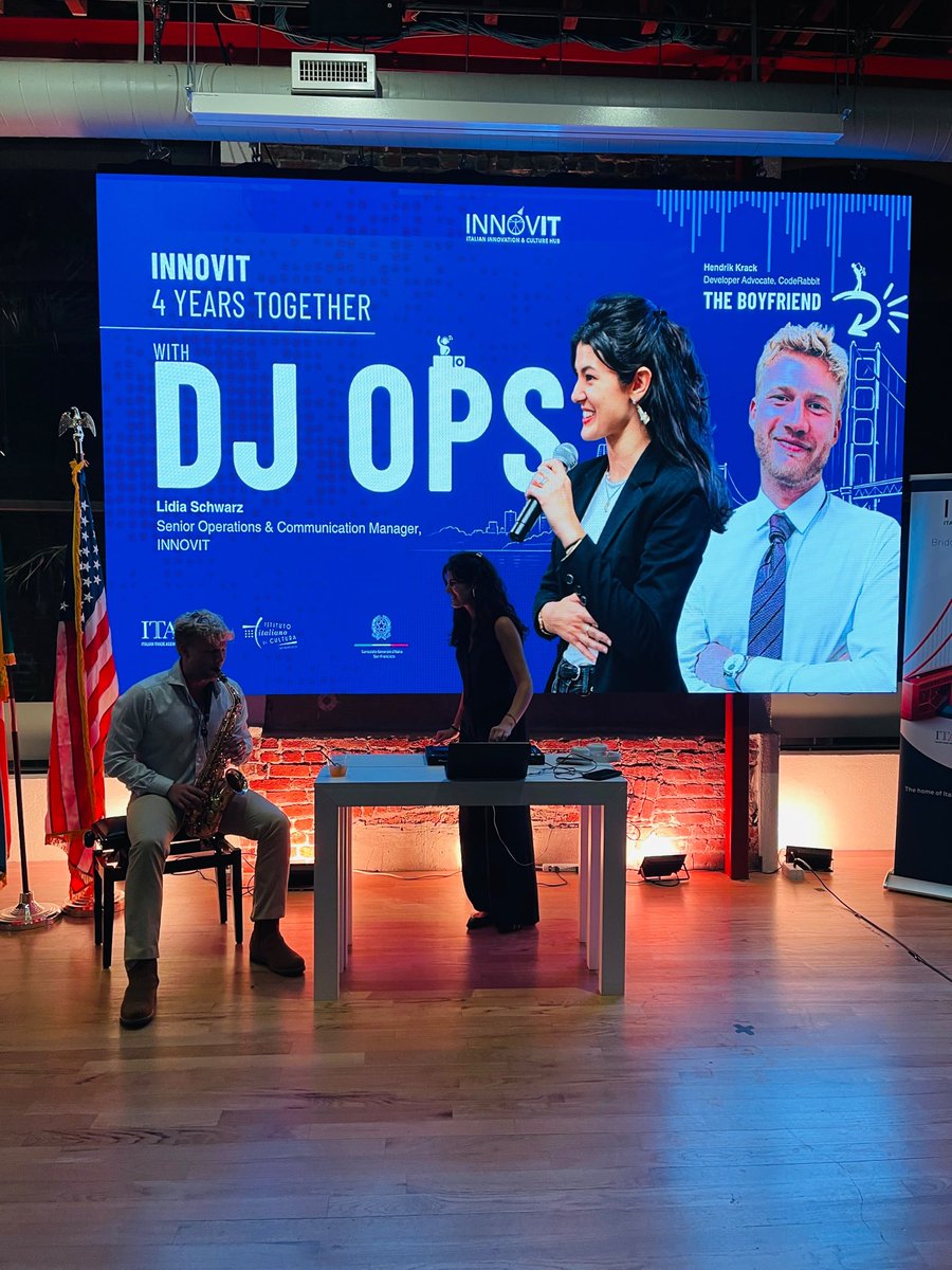 HKrackDev's tweet photo. Last night I had my premiere 🎷 with my favorite DJ and partner @lidia_schwarz at @innovitsf 🎶🫶🏻 https://t.co/XneCMbOF49