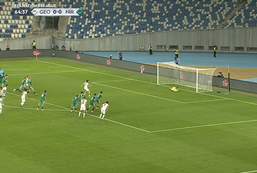 TouchlineX's tweet photo. 🚨 𝗕𝗥𝗘𝗔𝗞𝗜𝗡𝗚: KVARATSKHELIA JUST MISSED A PENALTY FOR GEORGIA! ❌ https://t.co/lgB95q1azq