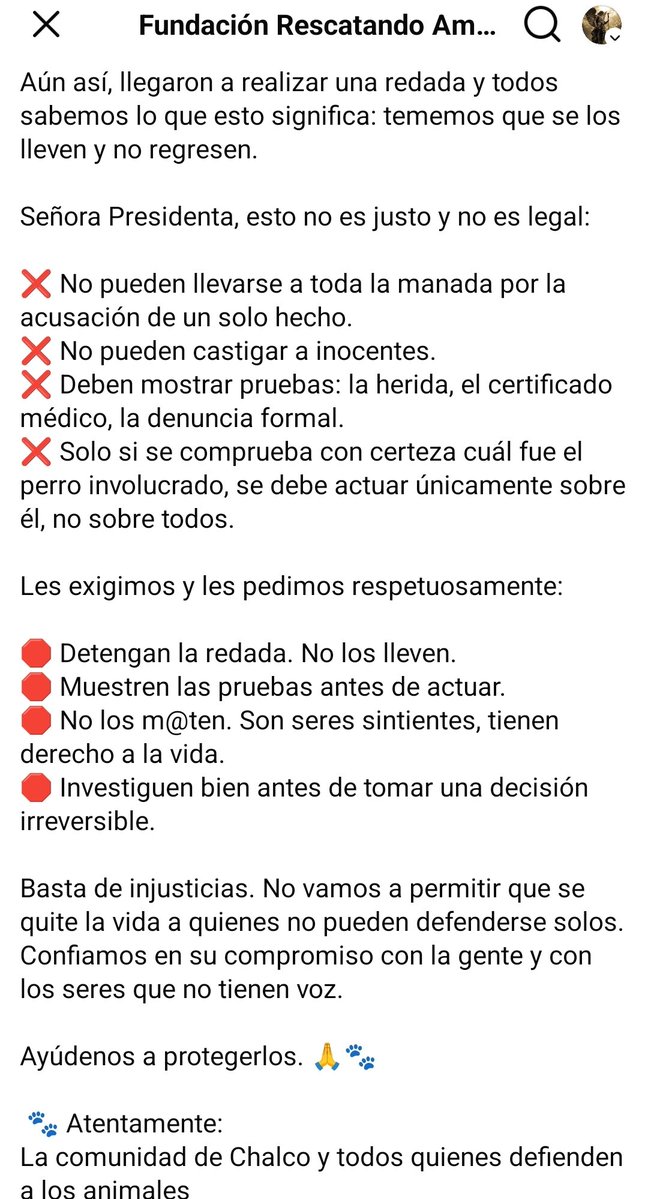 LicAnimalista's tweet photo. No es posible que por un chisme se afecte a los animales, atención @delfinagomeza urge regular y proteger a los perros comunitarios y erradicar políticas públicas pro matanza de animales como lo pretende hacer @AbigailSanchezMtz que no sirven para nada @CEPANAF @propaem_sma https://t.co/Ea4lPhATWS
