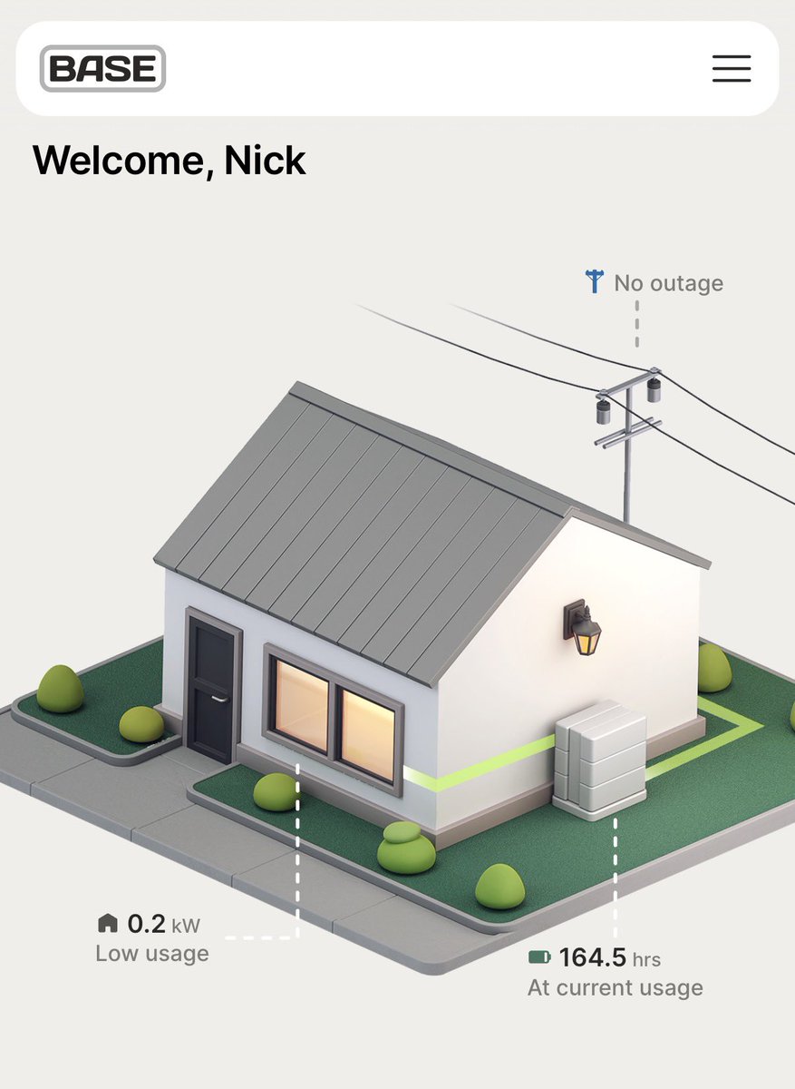 nickgraynews's tweet photo. I just had a huge home battery installed at my house in Austin, Texas

Now if the power goes out from a storm or the grid flickers my house never goes offline

It is a $15,000 device with a 40 kWh battery that gives whole-house power for up to 36 hours

But I only had to pay $695 due to a unique arbitrage opportunity

Base Power is a new American energy company founded by Zach Dell and Justin Lopas from Tesla and Anduril

This company usually makes money by installing the battery and then doing arbitrage on the electricity: they charge the battery at night when off-peak electricity rates are less expensive and then sell back that power to the grid at peak times. You can do this in Dallas and Houston areas now in Texas

But I’m in Austin, Texas and Austin Energy actually pays Base for dispatchable capacity. So Base makes money on the utility contract, sort of like a virtual power plant, and they can give me the battery for cheap

My electricity bill isn’t any less. I just get a huge backup battery for my house for way less than I’d pay for an old-fashioned gas generator

I bought this for peace of mind because I still have PTSD from the Texas ice storm in 2021 when we lost power for so many days. That sucked haha 

In my mind it was either pay many thousands of dollars for a gas or diesel generator, or do Tesla solar (much more expensive but more benefits)

I did not even consider a battery backup because they are so expensive and the installation costs

But this was a no-brainer to do the Base Power thing for $695 plus they charge some $19 per month maintenance fee

If you ever want to stop they charge you $500 to remove it but there’s not really a contract otherwise

I hope they expand to more areas. For now I think it is mostly only in Texas. I’ll post my referral link below if you want to sign up and get $150 off

My neighbor works at Base and that’s how I heard about it