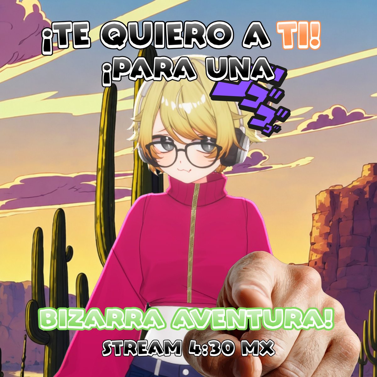Zakyro_VT's tweet photo. ⊹₊˚‧︵‿₊୨��� ¡Pásate a este Bizarro stream para ver juntos los capítulos 1&amp;2 de Steel Ball Run! 🏇🏻

¡Habrá un Sorteo para conmemorar.. no te lo pierdas! ✧⁠\⁠(⁠>⁠o⁠<⁠)⁠ﾉ⁠✧🎁

4:30pm - Ciudad de México (UTC-6)
https://t.co/161DTIxyxU https://t.co/8ti7YJfLXa
