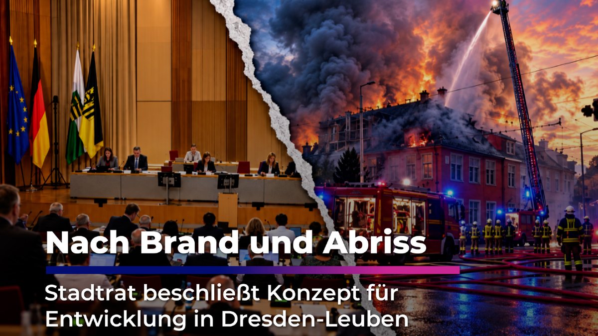 DresdenNews's tweet photo. 🔥 Die alte #Staatsoperette gibt es nicht mehr – jetzt geht es um die Zukunft des Grundstücks.
Nach Brand, Abriss und jahrelangem Stillstand hat der Dresdner #Stadtrat Pläne für die weitere Entwicklung des Areals beschlossen.
#Dresden #Leuben
Zum Video👉 https://t.co/MIYthyitjP https://t.co/lCycnRQeZx