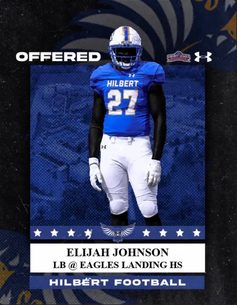 E_lijahJohnson's tweet photo. After a conversation with @HILL_SEAN70 im blessed to receive an offer from Hilbert college🔥🔥 #agtg
@ELHSFootball2 
@JohnnyTeemer 
@RecruitGeorgia https://t.co/G4wwZl4isI