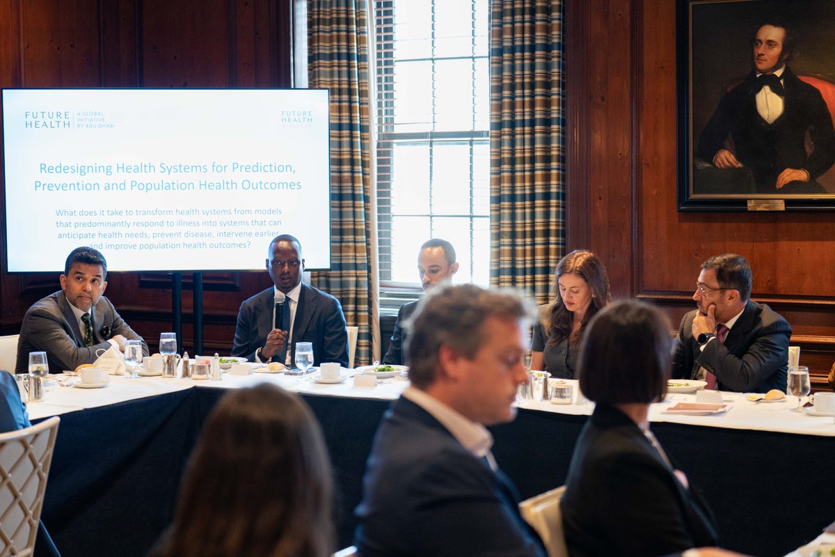 RwandaHealth's tweet photo. In New York, Minister of State @YvanButera joined UAE Minister of Health and Prevention Ahmed bin Ali Al Sayegh, alongside other health ministers and global leaders, for a Future Health dialogue organized by the United Arab Emirates.

The initiative brings partners together to shape healthier futures. The discussion connected resilient health systems—supported by data, digital intelligence and a skilled workforce — with prevention, quality of life and more livable cities, helping people live longer, healthier lives.