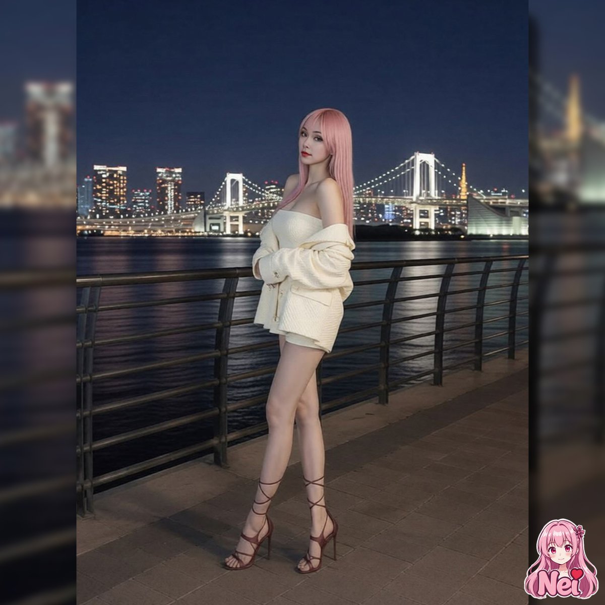 Justneifirst's tweet photo. A little midnight walk 🌙
Couldn’t sleep, so I went for a walk by the water to get some fresh air.
Tokyo feels completely different when it gets this quiet 🤍
#TokyoNight #NightWalk #TokyoBay #MidnightWalk #Tokyo #CityLights #NightView #PinkHair #JapanNight https://t.co/gq4IVM1Tvj