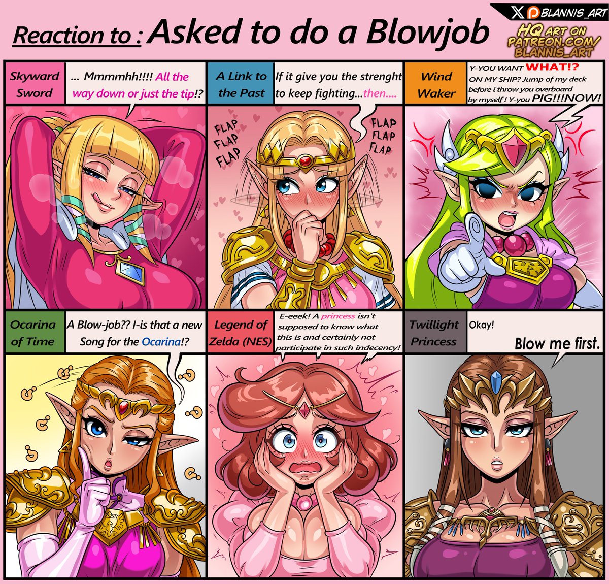 Blannis_art's tweet photo. Zelda's fluctuating levels of desires👑 https://t.co/4XnfO5nrN4