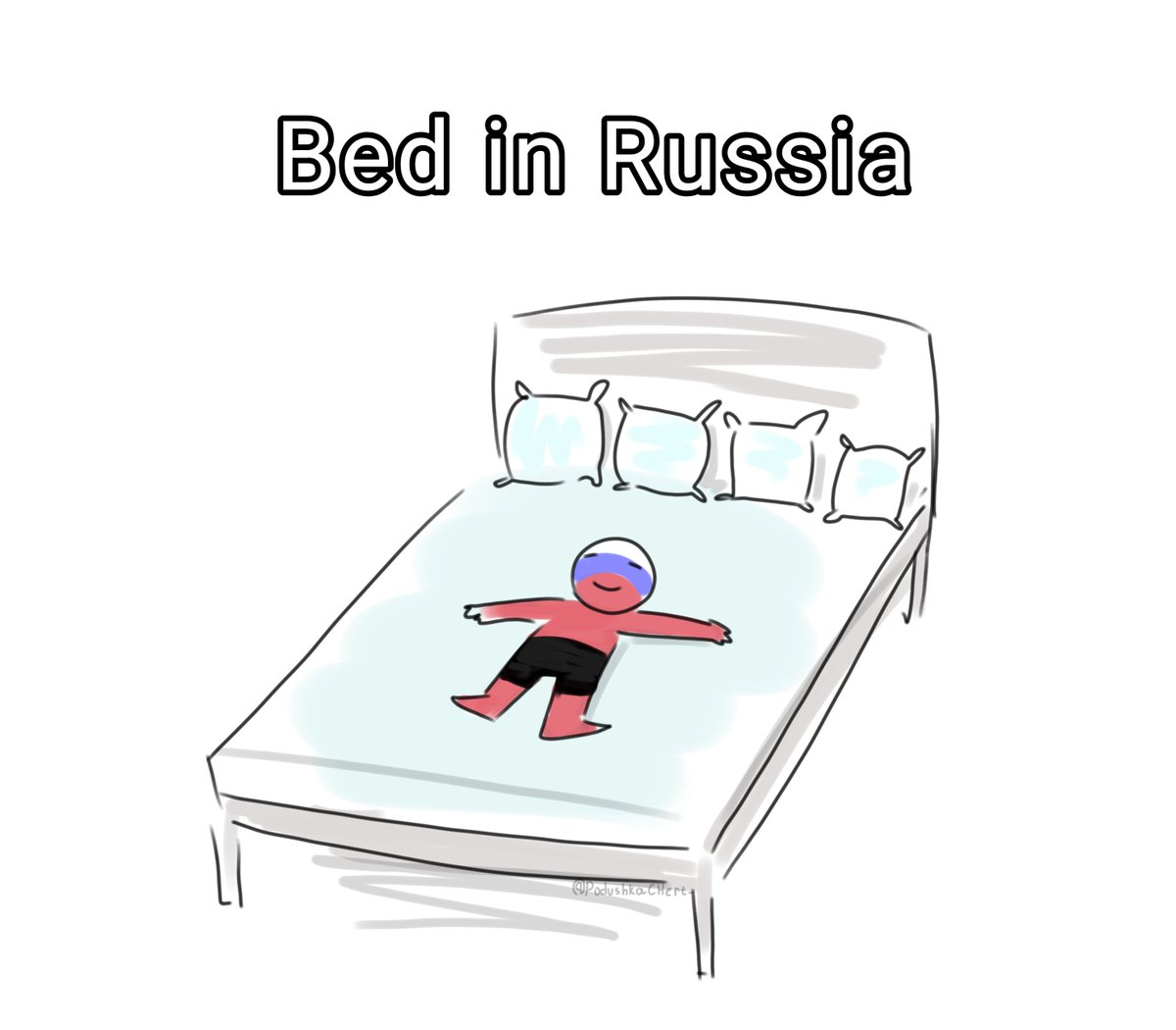 PodushkaCHert_'s tweet photo. Beds in different countries 
#countryhumans https://t.co/24g93yR2EQ
