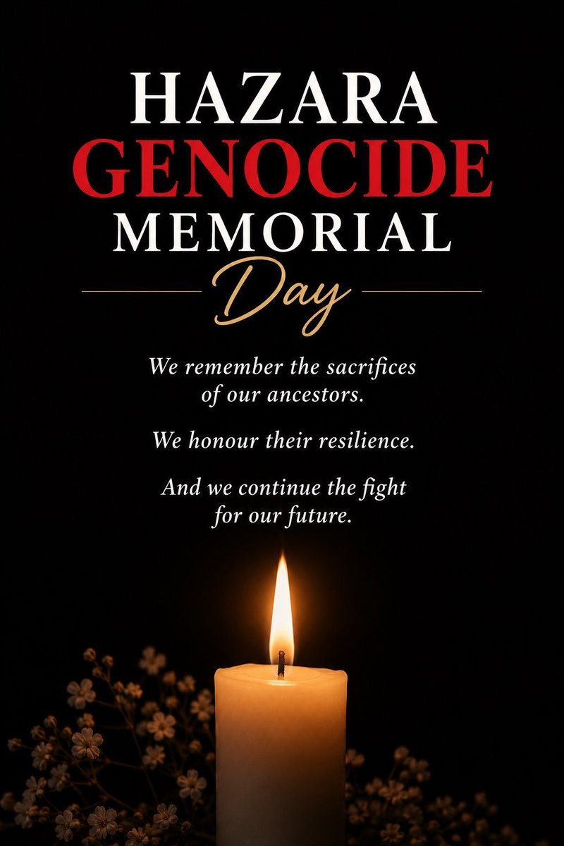 JawadNiki's tweet photo. Hazara Genocide Memorial Day
Today, we honour the memory of #Hazara victims of genocide. We call for recognition, justice, and urgent protection for #Hazaras under the Taliban regime. #StopHazaraGenocide #Afghanistan #25Sep1891 https://t.co/eAmrz1mHJH