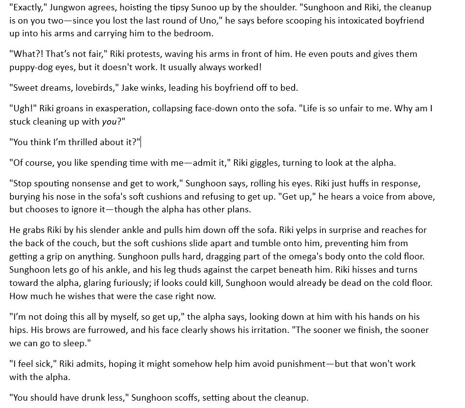 vlanchena's tweet photo. spoiler time :) that hoonкi fic i talked about ^^
#성닠
tell me your thoughts :3 im giggling writing this honestly https://t.co/KjYviyPBPn