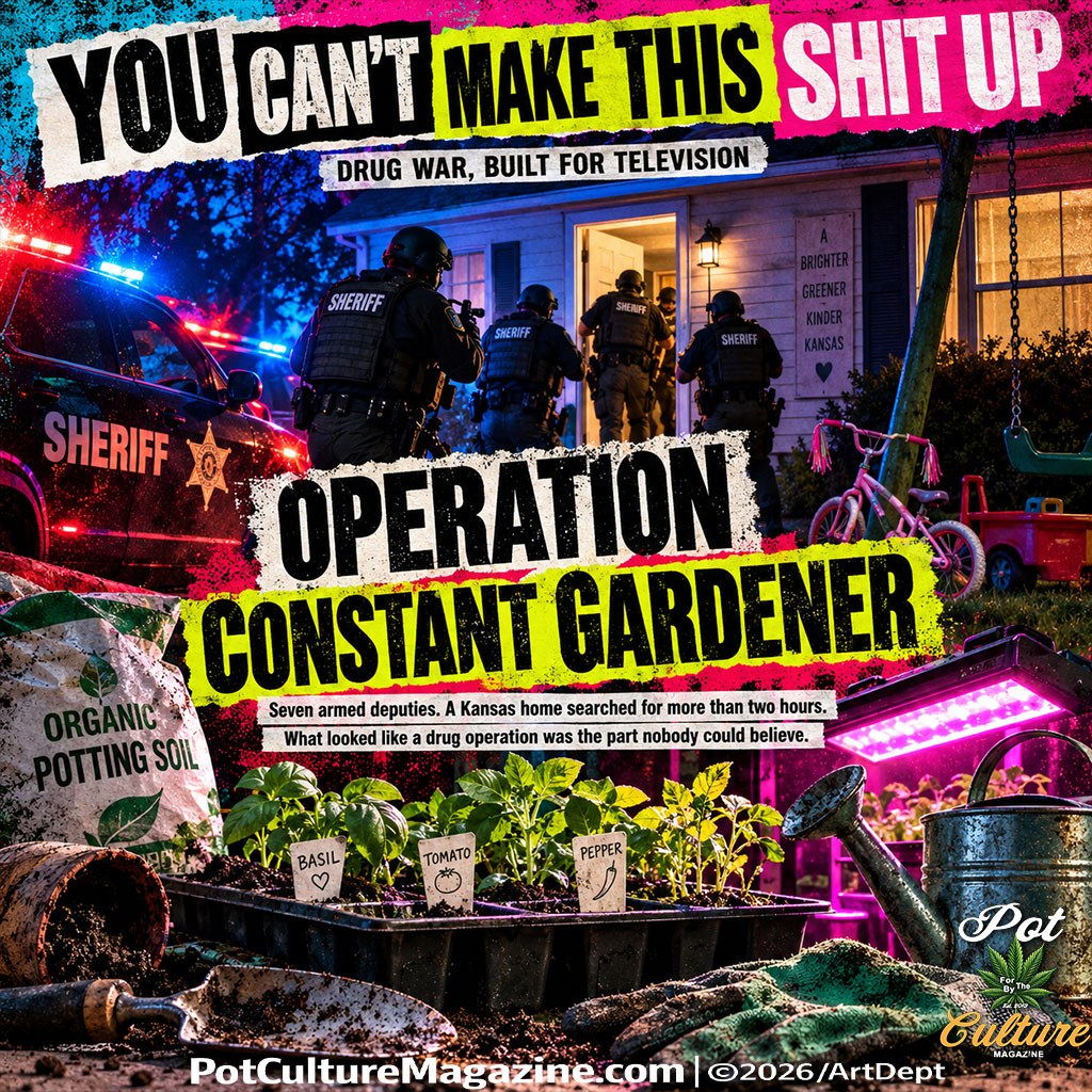 PotCultureMag's tweet photo. #SecondSesh: YOU CAN’T MAKE THIS SHIT UP: Operation Constant Gardener (9-5-26)
Police raided a family after mistaking loose-leaf tea for marijuana. The case dragged on for eight years.
https://t.co/qjSSRrkwIh
#PotCultureMagazine #Cannabis #YCMTSU #CannabisCulture #News #Weed https://t.co/xa4UMcAfKc