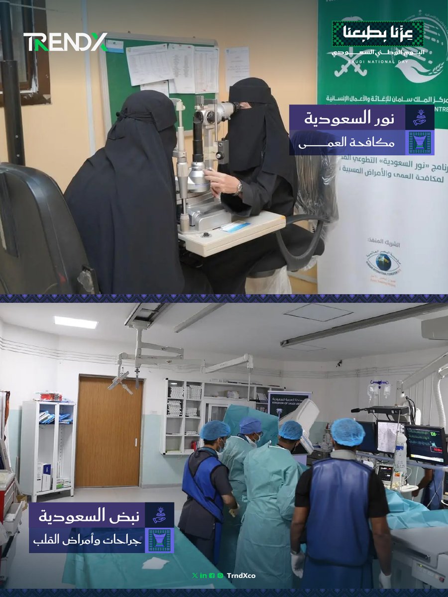 TrndXco's tweet photo. +890 برنامجًا تطوعيًّا طبيًّا في 52 دولة لعلاج ملايين المرضى وزراعة الأمل.. تحوّل نوعي يوثقه تقريرنا #وُلدت_الفزعة_سعودية 🩺🇸🇦
https://t.co/PGOuN3Ojnv
#عزنا_بطبعنا
#اليوم_الوطني_السعودي
#TrendX https://t.co/AXi5Mv3dPj