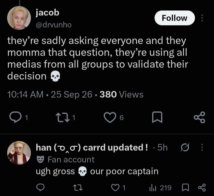 pieceofpeace136's tweet photo. @egoohobi @MoGee58141485 “To validate their decision”💀 your fandom is stupid as hell let me tell you. They started talking shit about bts UNOROVOKED and now it’s been revealed your leader was the one to bring them up https://t.co/wJsN59XbJ5