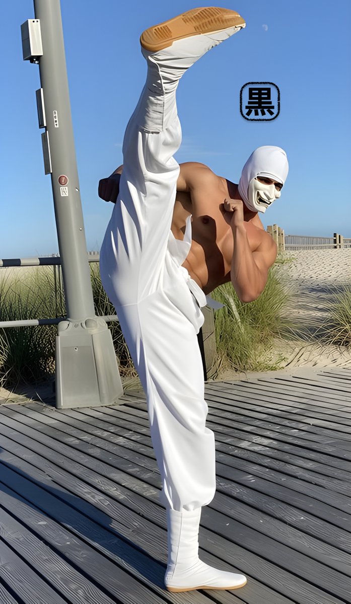 MexiNinjaBoi's tweet photo. (SET 15)
-
ONCE AGAIN, The Muscular White Ninja (me) throwing his high kicks with a Mempo Kamen showing off his tabi boots and his strength and his strength.πͺπ½π₯·π½πππ²
-
If you look closely enough, you can see the moon.ππ
-
#whiteninja #martialarts #martialart #tabi #tabiboot #ninjashoes #martialartlifestyle #flexibility #manpanites #manthong #mexicano #gayman #muscle #muscles #musclesflex #manbutt #mexicano #culo