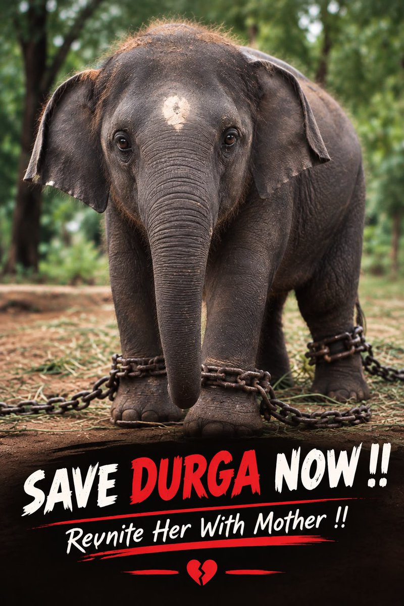 AnkaraS13's tweet photo. 🐘 Bring Durga, Hiralal, Shiva, Rupsing &amp; Bijuli HOME to Assam!
Please urgently review their transfers to Tamil Nadu, verify their origins, return them to Assam. Let them be assessed for rehabilitation to their natural habitat wherever possible.
#BringThemHome #SaveAssamElephants https://t.co/b7wIyFr4ml