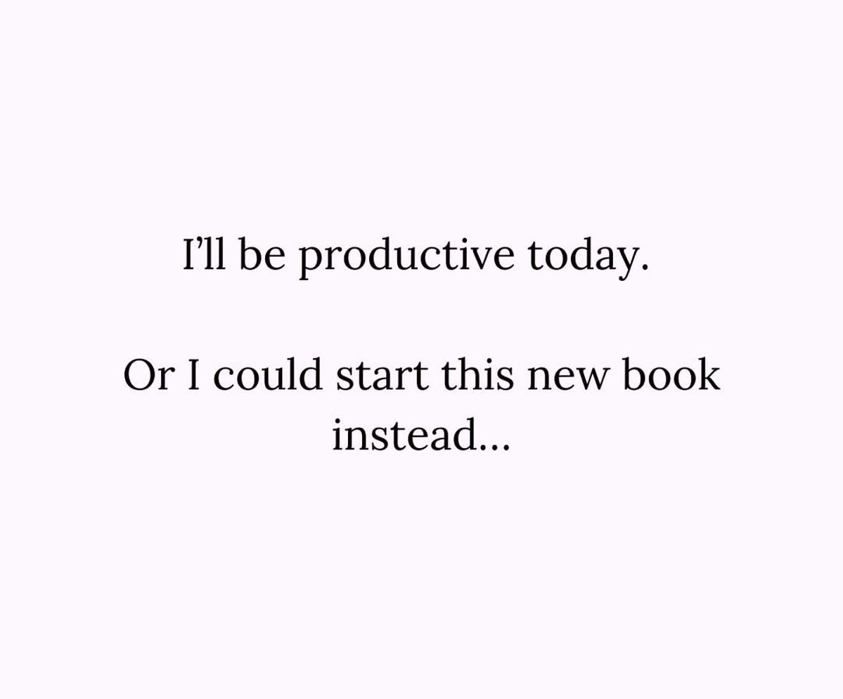 BookNotify's tweet photo. sounds productive to me!
#bookmemes #getnotified https://t.co/7WS8gfJTAk