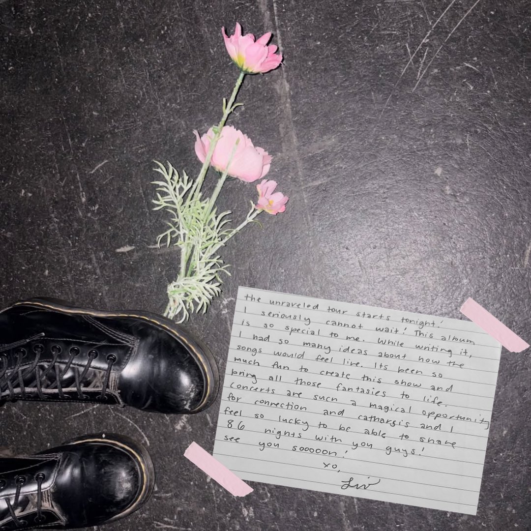 LiviesHQ's tweet photo. connection and catharsis await us at #TheUnraveledTour <3 see you tonight https://t.co/toDDoO25xY