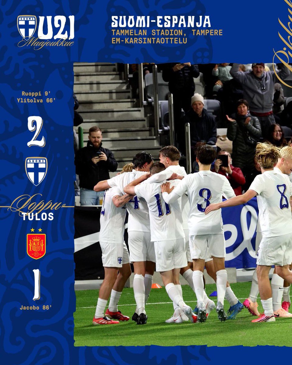 Ruxiiii4's tweet photo. What a day for Finnish football.

🇫🇮 Finland U21 beat Spain.
🇫🇮 Finland U17 beat France.

Not bad for a country of just 5.6 million people.

I keep thinking there’s something the Nordic countries are doing right.

Ossi Virta and Mika Lehkosuo. Two great coaches leading the way. https://t.co/OF7AWgZXz3