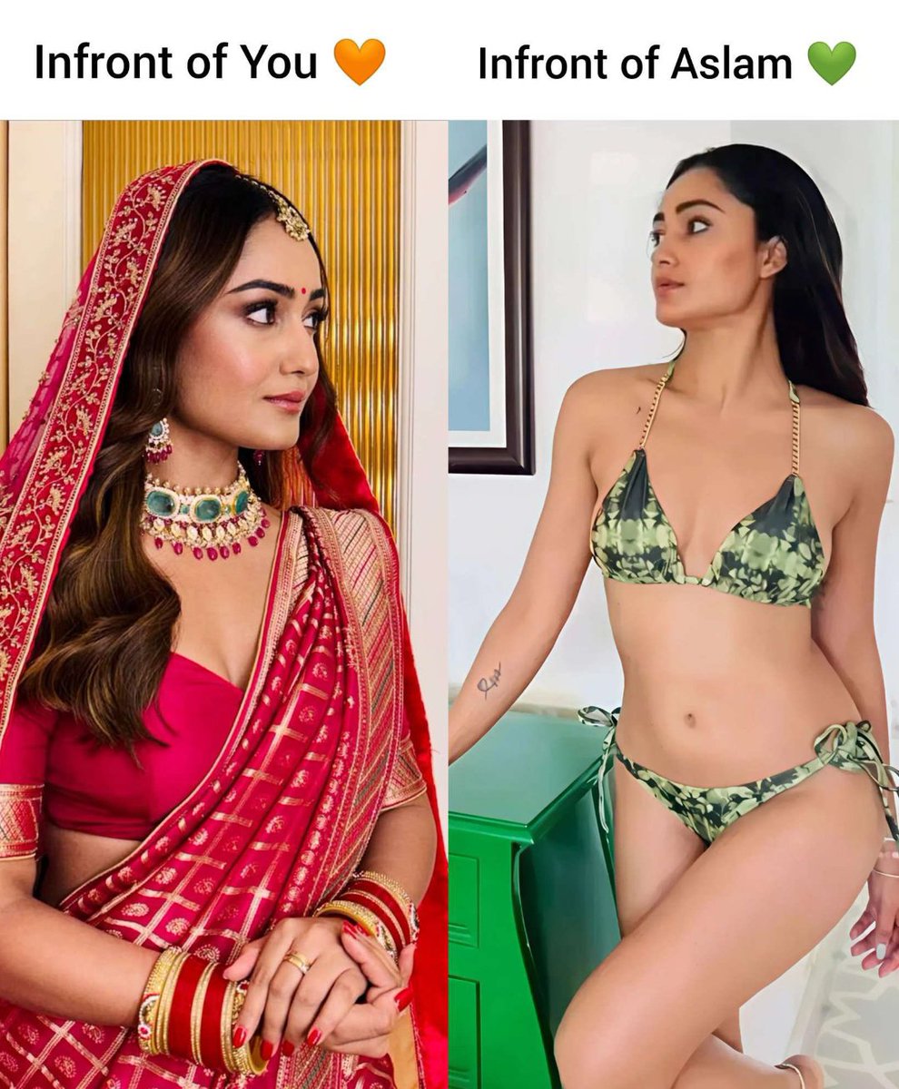 Rehankfeg's tweet photo. Sanskariyo 🧡 ka kapde fatak se utar jaate hai jaise he woh apni ghar se mullo 💚 ke ghar jaati hai uske chilla hua musal lode 🍌 ki seva karne ke liye 
#mbull #hslut #hsissy #hcow #hcuck #interfaithxxx #hslut4mstud #sanskari #hmom https://t.co/zFoB8a7pop