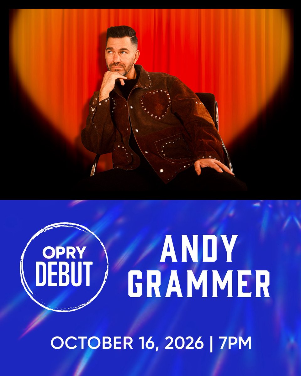 andygrammer's tweet photo. Really excited to share this one! I’ll be making my @opry debut on October 16th. See you soon, Nashville! ❤️

Get your tickets here: https://t.co/VHX75d9cSi https://t.co/jD2aegfDhd