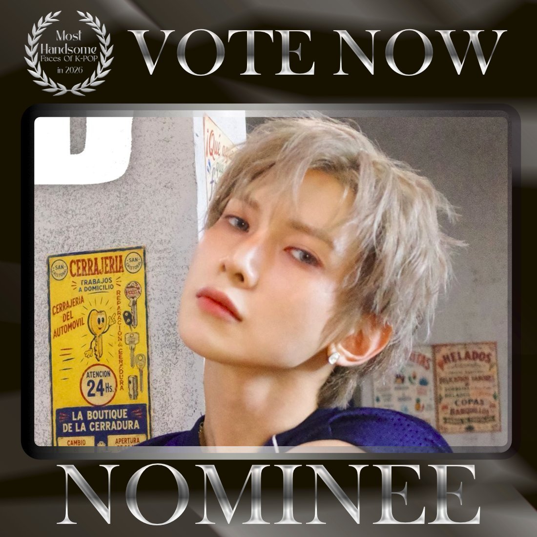 TOP100KPOP's tweet photo. YEOSANG (ATEEZ) is nominated for Most Handsome Faces of K-POP in 2026.

👉 VOTE: https://t.co/KQkXdYXZrL https://t.co/quLJspNDlT