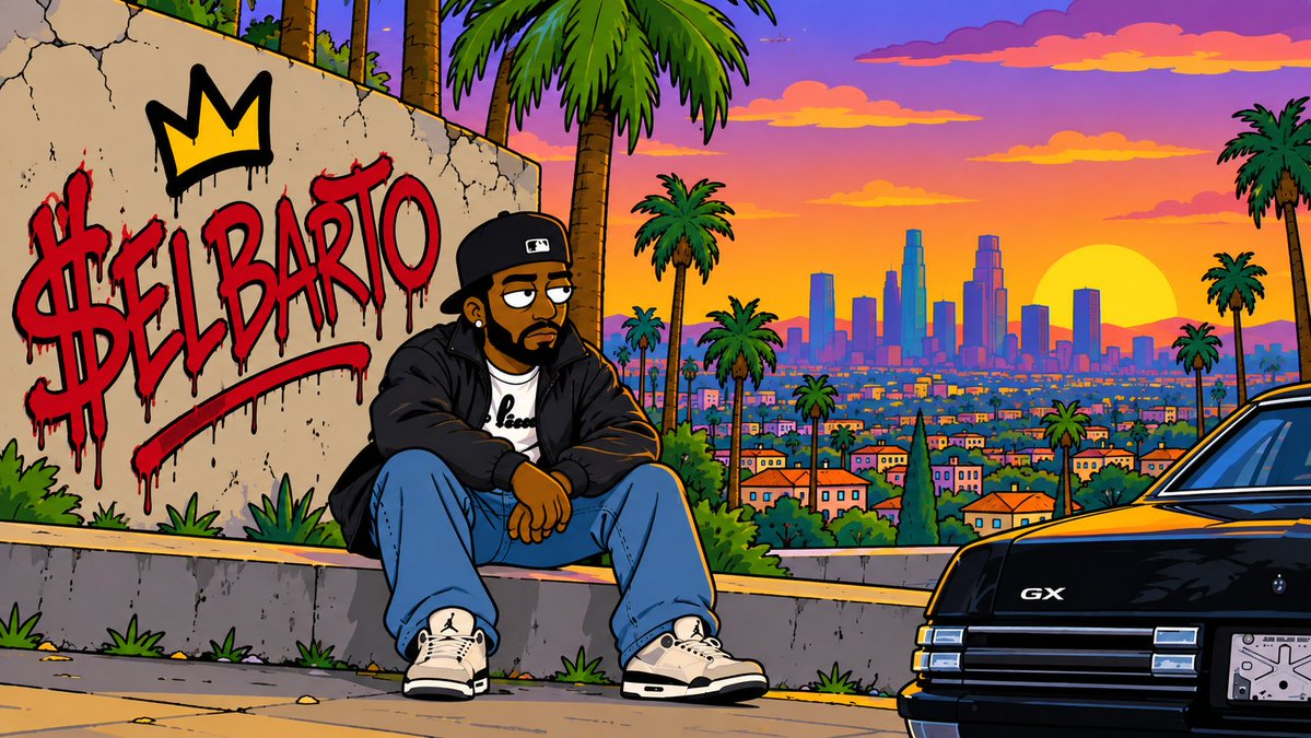 ElbartodoesX's tweet photo. West Coast energy. 🌴👑
$ELBARTO posted up, watching the city while we build something they can’t ignore.
From the walls to the timeline.
$ELBARTO EVERYWHERE. 🔥
CA: 8kNrtrfTeNAYjtSDNm39mgTtH9MDin5M9p8aLgptc9WR

@ClashPadFun https://t.co/Aax5Z12Pdg