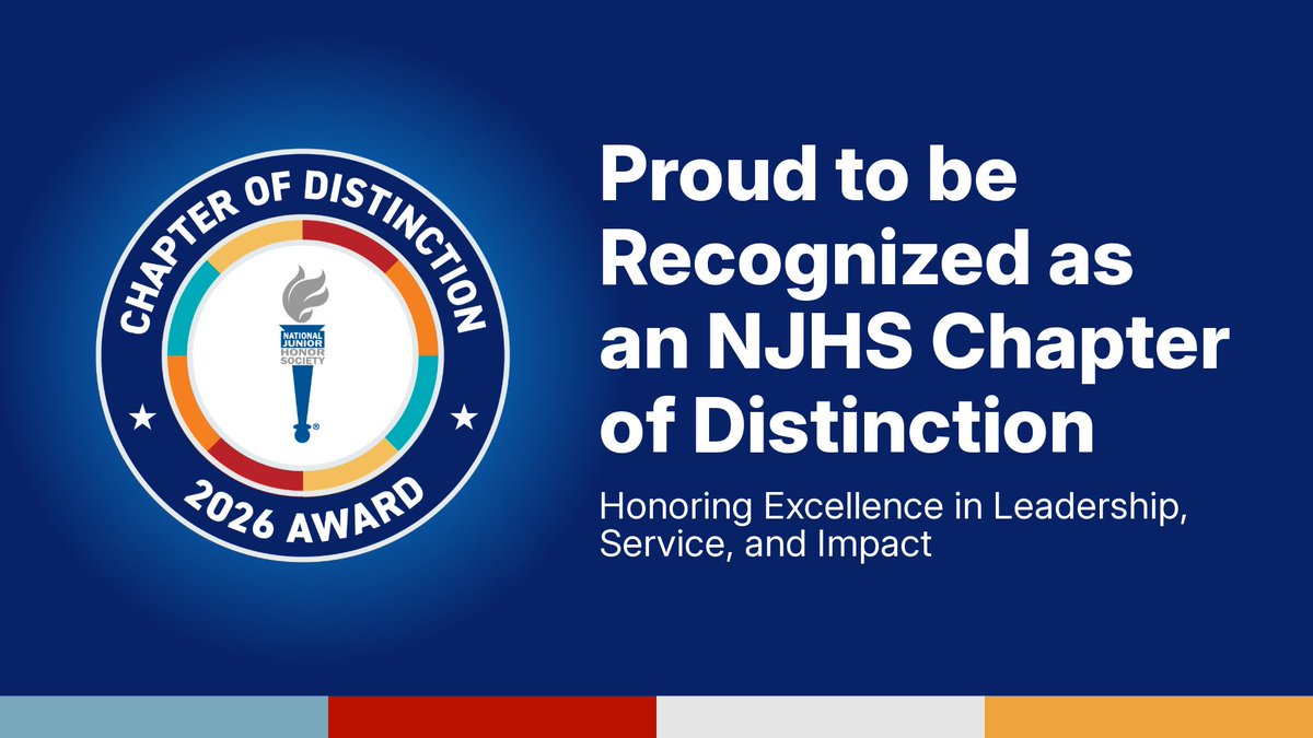 MsThomason_KMS's tweet photo. So proud to share that our KMS National Junior Honor Society has been recognized as a Chapter of Distinction. This designation reflects our commitment to leadership development, strong chapter operations, and meaningful service.
#ChapterofDistinction #NJHSCoD #KMSCougarPRIDE https://t.co/1V1jk6WseY