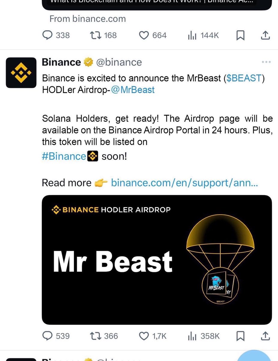 ViperMasol's tweet photo. 🚨 IT’S OFFICIAL 🚨

It’s happening!! #Binance announced MrBeast’s $BEAST listing & Presale ends in 24 hours! 

🔗 Official Presale: https://t.co/GGju4gMLbF
📯 Telegram: https://t.co/vTNCc7S4A4

I warned you, and it happened - The same whale who made millions with Trump’s currency is part of $BEAST

On launch day, I wanna see the haters crying 😂 DYOR