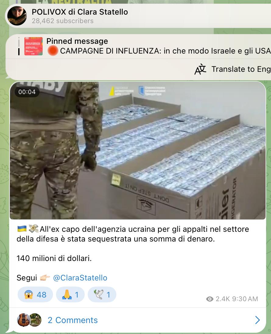 OpachiAndrea's tweet photo. I russi inventano la notizia di 140 milioni di dollari rubati da funzionari ucraini. Dmitriev ci fa un post su X. Ria Novosti lo riporta. E poi, a seguire, le varie marionette della disinformazione russa riportano la notizia falsa sui loro canali Telegram.
Capito come funziona? https://t.co/9USPADDnzV