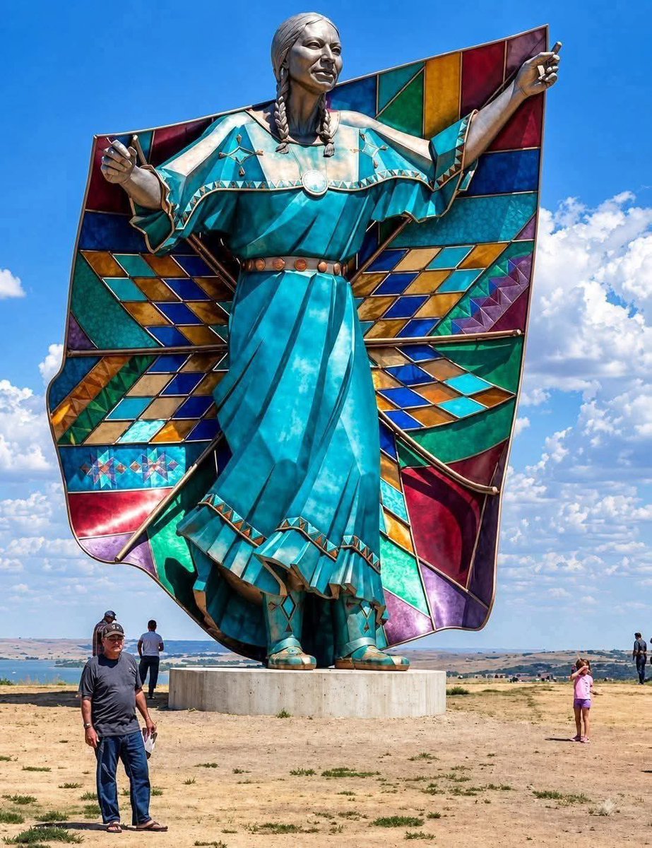 proud_native_am's tweet photo. I don't know why this hasn't received more publicity, but this fifty-foot sculpture was unveiled recently in South Dakota.

It's called 'Dignity' and was done by artist Dale Lamphere to honor the women of the Sioux Nation.

Thank you for liking my post!

Proud to be Native American
