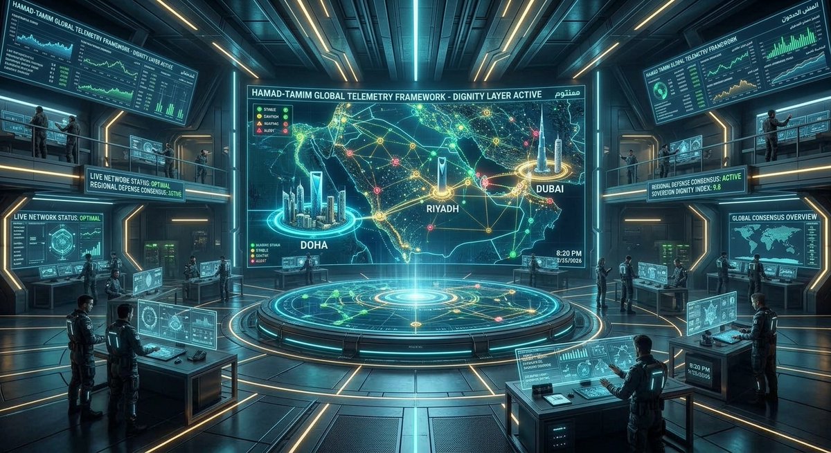MazedAbdul4j's tweet photo. 🌐 Hamad-Tamim Global Command Center is live at 127.0.0.1:8080! 🛡️ Doha, Dubai &amp; Riyadh nodes fully synchronized with a Sovereign Dignity Index of 9.98. 🚀 #GlobalTelemetry #SovereignTech #DigitalTwin #HamadTamimFramework https://t.co/1h1iHrQcKs