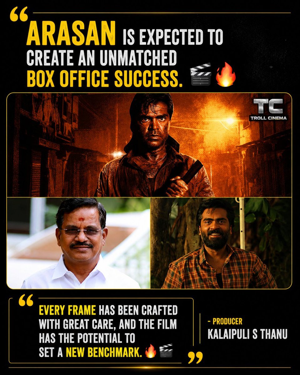 Troll_Cinema's tweet photo. No Offense To Anyone ❤️ It Feels Like A Coded STR Film 🤍. As Fans Who Loved His Manmadhan, Vallavan And Kuthu Days, We Would Love To See #SilambarasanTR in A College Role Again.

Anyway, #Arasan is Going To Bring Double the Success And Do A “Soora Sambhavam” At The BO, Making Up For The Missed Projects. 🔥 @SilambarasanTR_