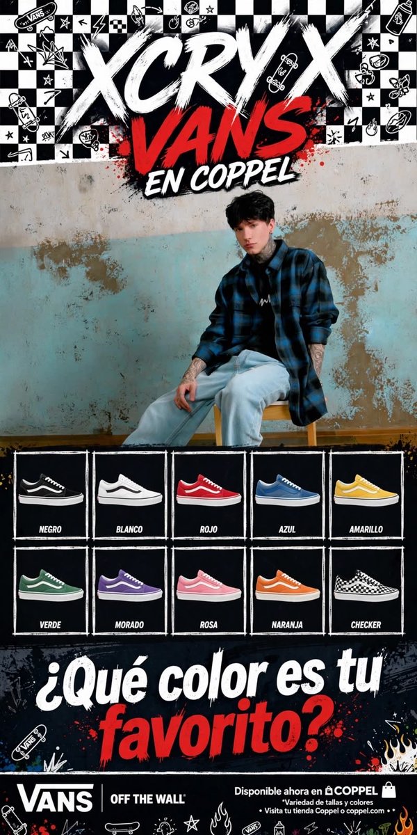 BrisaR07's tweet photo. Uniéndome a la tendencia, díganme qué color de tenis llevarían para ver a Cry?

XCRY X VANS EN COPPEL https://t.co/eKpRf7DaL7