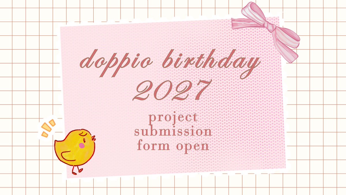 pioprojects's tweet photo. Hello everybirdy! We are collecting messages and photos for a Doppio birthday project. If you’re interested, please check out the link for details! The submission deadline is January 15, 2027, so you can have a long time to prepare for your submission 🙌
https://t.co/AiLgdboGWv https://t.co/EzyCfzzQwV