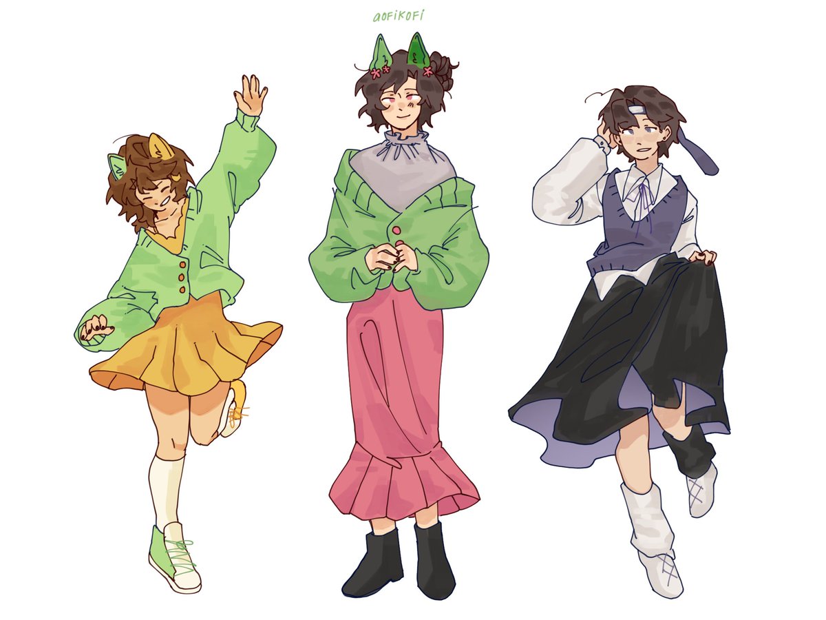 aofikofi's tweet photo. kww in flowy skirts and dresses yippiers :3

#kenadian #wato1876 #wifies https://t.co/cce2Lvj6Bp