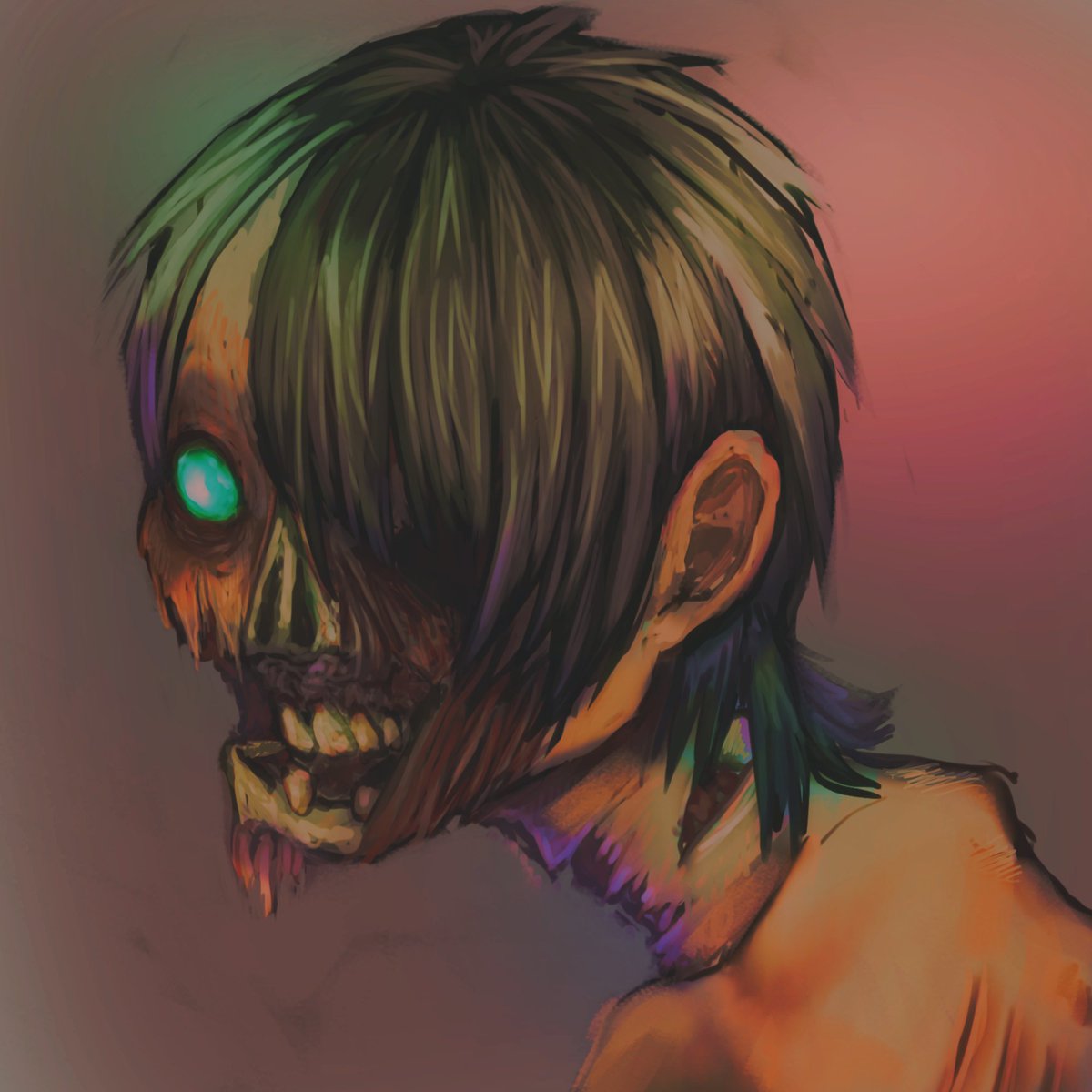 ahztyn's tweet photo. zombie / body horror

self portrait half render https://t.co/NQTW0z3i9J