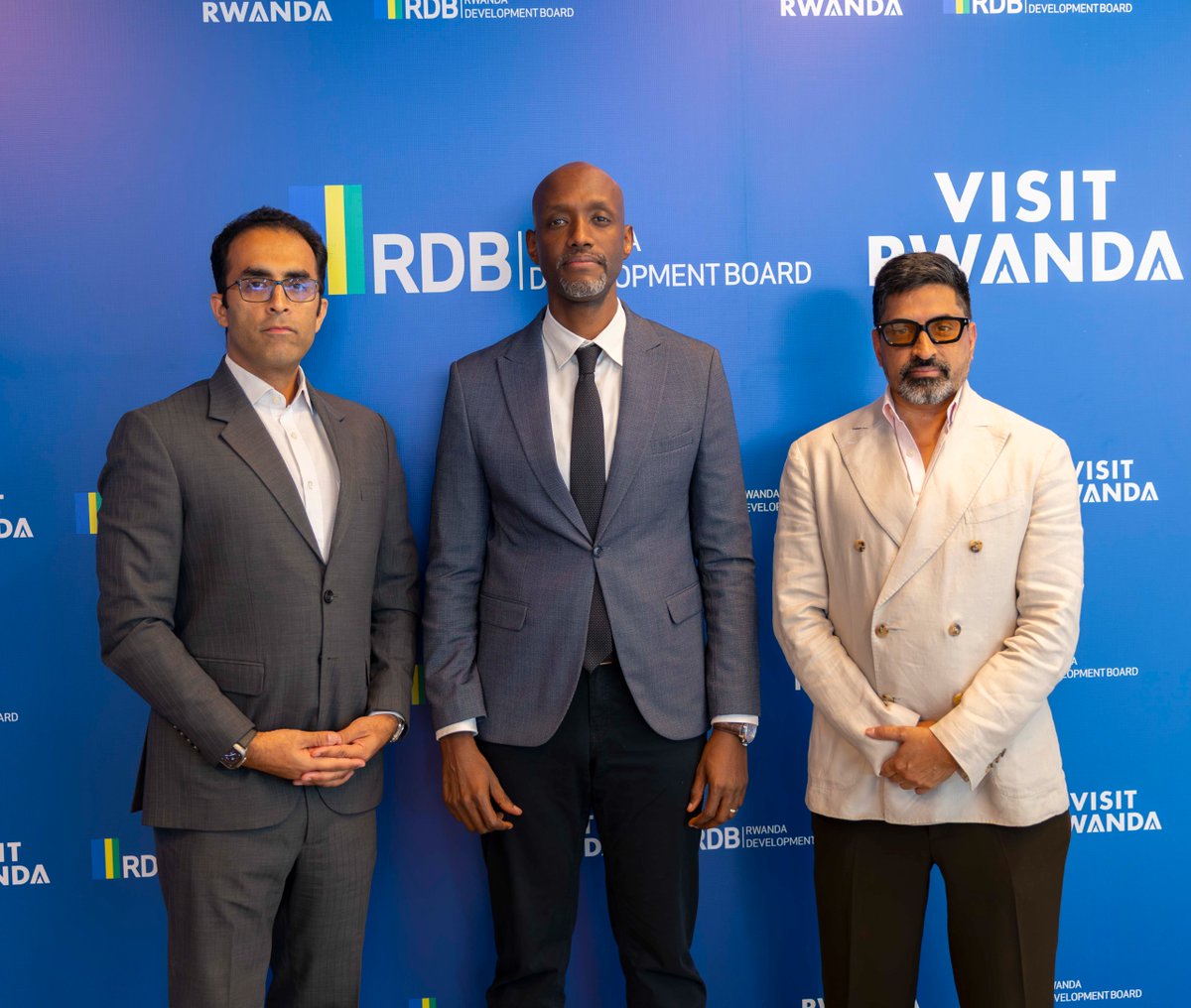 RDBrwanda's tweet photo. Today, RDB CEO @afrika_jean met with a delegation led by Madhav Sehgal, CEO of Auro Hotels & Resorts, part of Auro Group, an Indian diversified business group with interests spanning real estate, infrastructure, mining, power and industrial development, to discuss the group's ongoing investments in Rwanda and opportunities to expand its presence in the real estate and hospitality sectors.