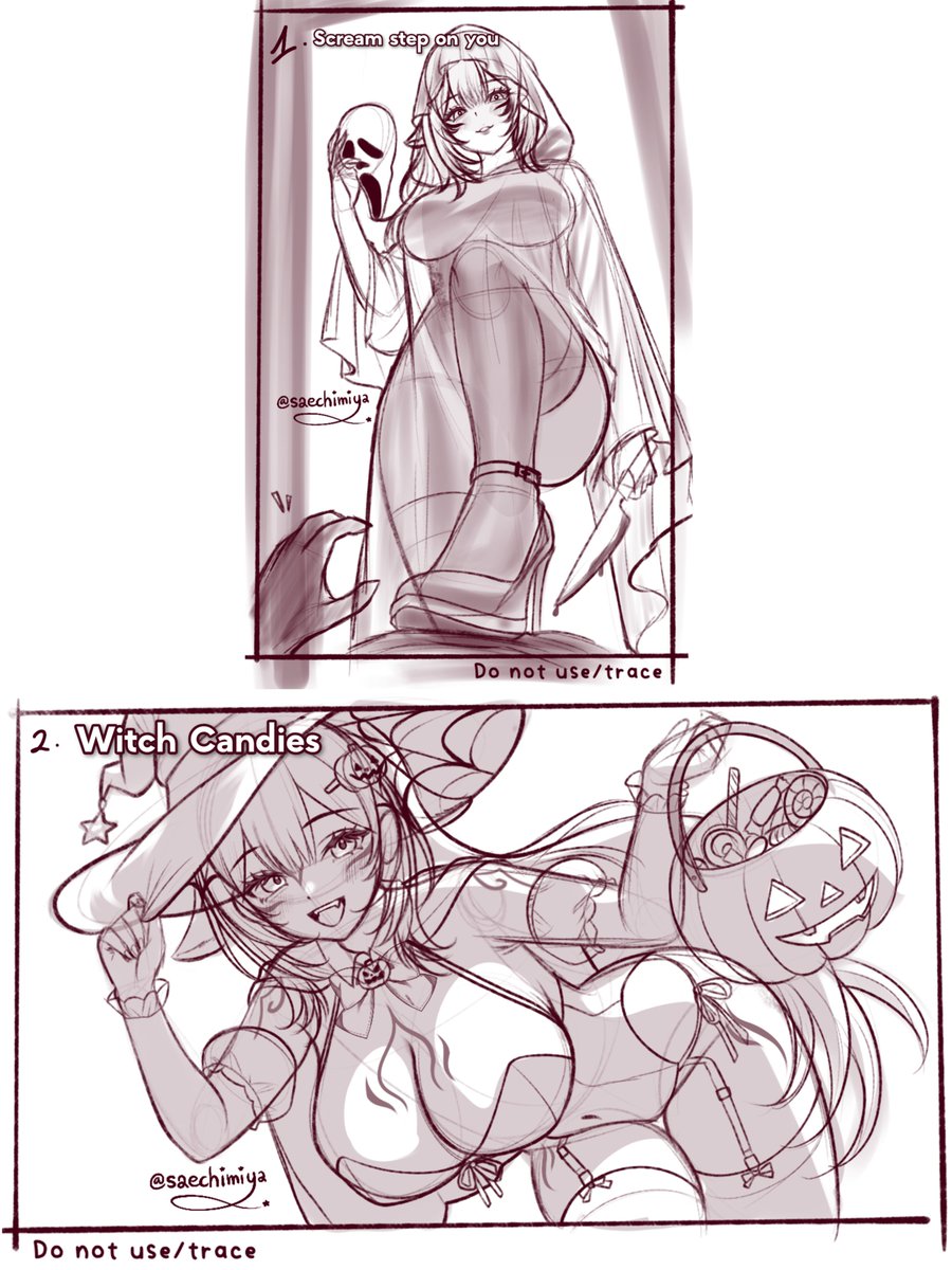 saechimiya's tweet photo. ꒰ 🎃 HALLOWEEN ✦ ART RAFFLE 👻  ꒱

To celebrate the release of my newest Halloween YCHs! 🥰 I also opened discounted slots if you're interested~

✦ Follow me 🎀
✦ Like ♡ + RT ↺ this post !
✦ Comment which YCH you want (opt)

Ends on 10/25 goodluck! https://t.co/YgZBV3wnoP