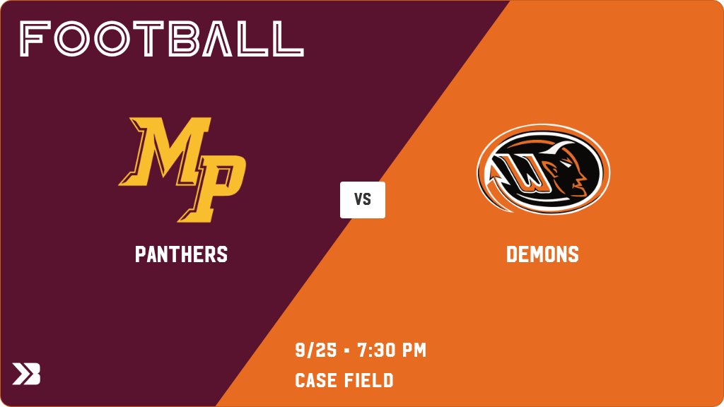 wash_pride's tweet photo. Football (Varsity) Game Day! - Check out the event preview for the The Washington Demons vs The Mount Pleasant Panthers. It starts at 7:30 PM and is at Case Field. https://t.co/BwHfQV7lY0