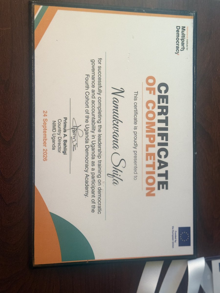NShifadobson3's tweet photo. Graduated from the Uganda Democracy Academy Cohort 4. 🎓🇺🇬
This is more than a certificate,it is a renewed commitment to lead with integrity, serve with purpose, and champion a democracy that leaves no one behind.
The learning continues,service continues and the journey continues https://t.co/OZh3QqH9OJ