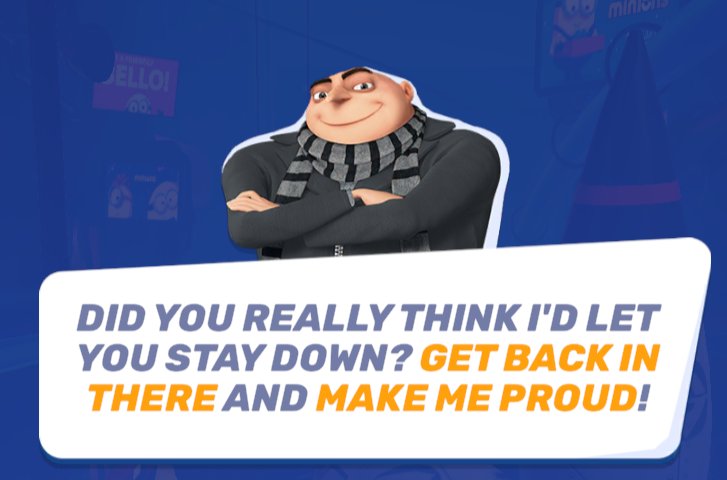 spaceyzombo's tweet photo. played minion rush one more time before it gets shut down and when the fuck has gru ever talked like this https://t.co/JoKEfoj9HB