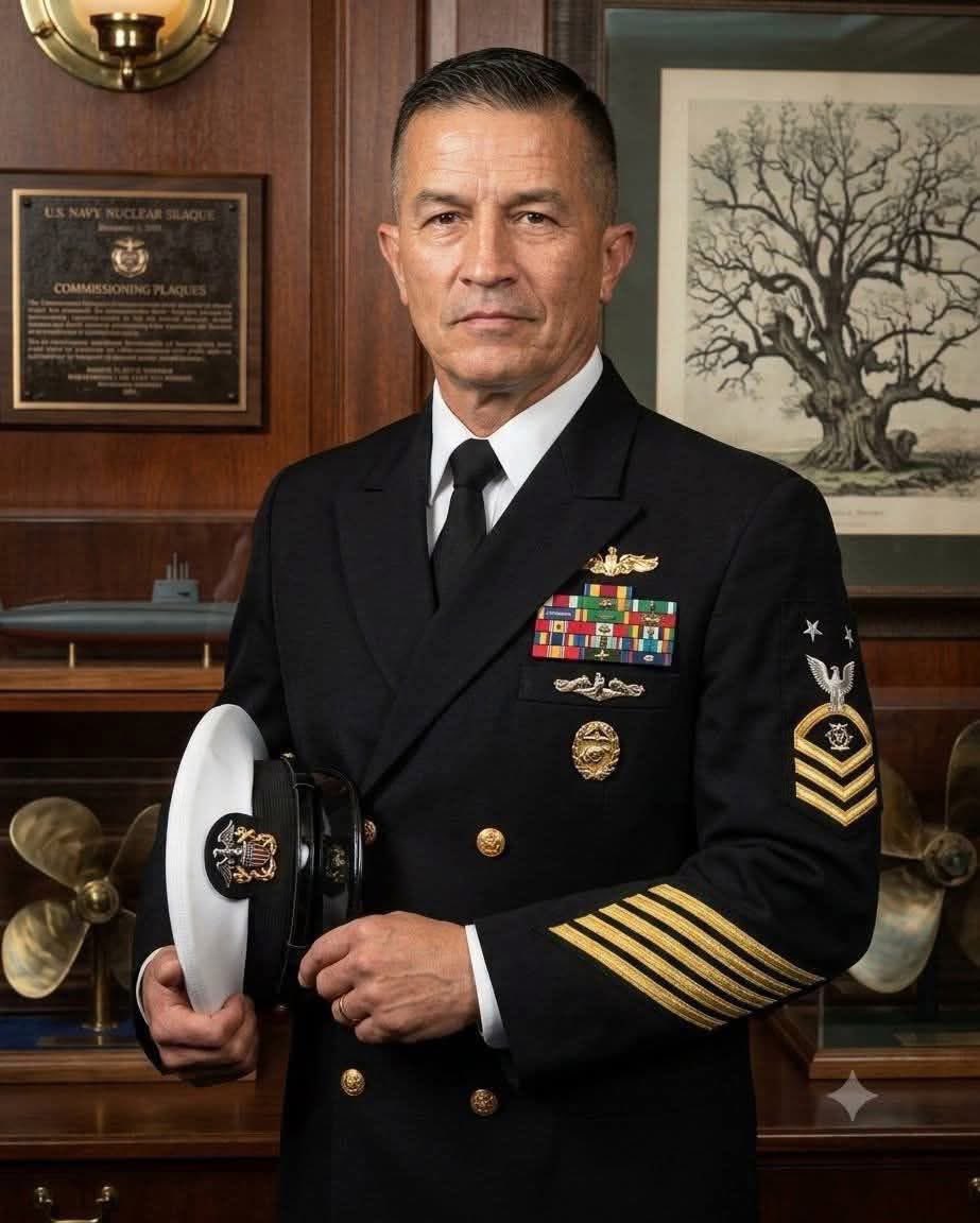 proud_native_am's tweet photo. "My name is Jose Garcia Acosta. I am a United States Navy Chief.

I am also Apache as my grandfather is from the Mescalero Apache tribe.

Someone said it is disgraceful for me to wear a uniform for the USA if I am Native American.

Let me tell you this. I am Apache and American. We do not come up with excuses not to serve or go to battle for our people."